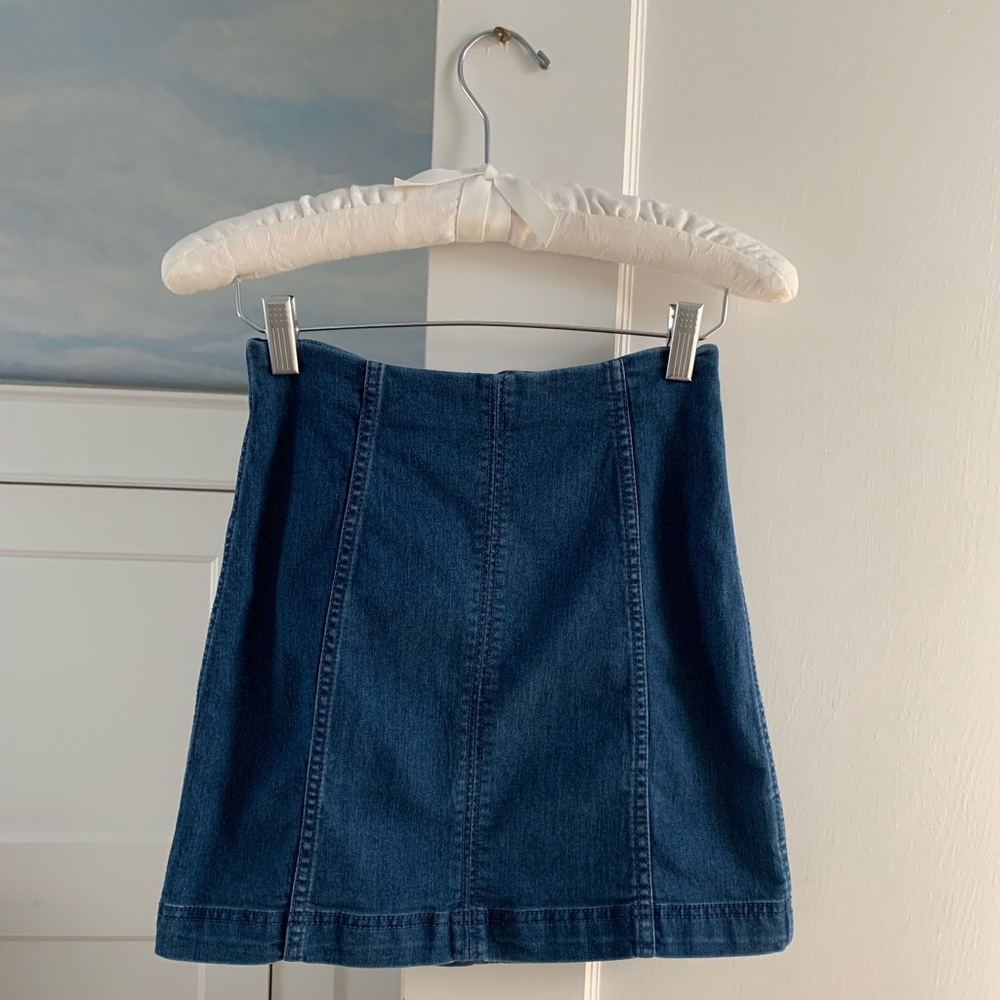 Free People Modern Femme Denim Miniskirt